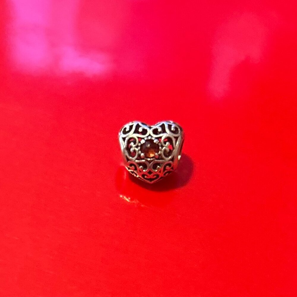 PANDORA: January birthstone heart charm